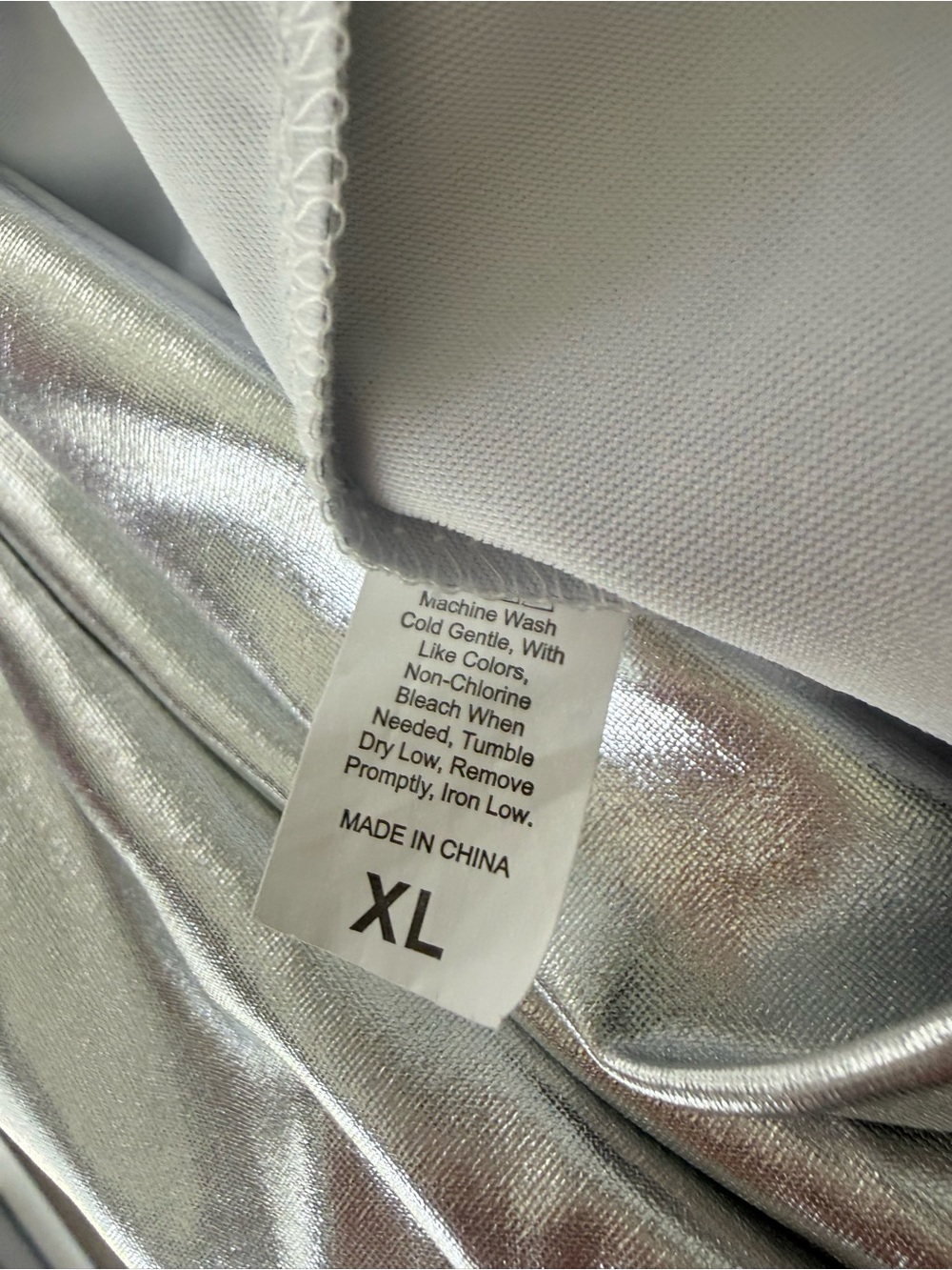 Metallic Silver A-Line Skirt - Silver - Picture 7 of 7
